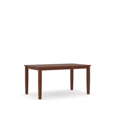 ESTRE Mulberry Solid  Wood 4-Seater Dinning Table | 4-Cushioned Fabric Dining Chair in Walnut Finish