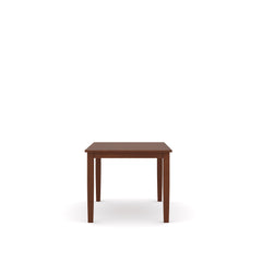 ESTRE Mulberry Solid  Wood 4-Seater Dinning Table | 4-Fully Cushioned Fabric Dining Chair in Walnut Finish
