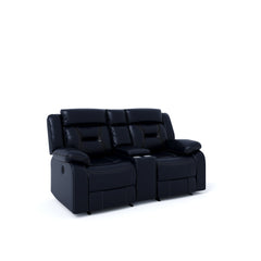 ESTRE Gladiolus PU Leather Gel Two Seater Premium Recliner in Midnight Blue