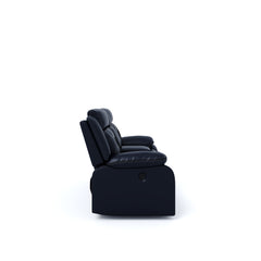 ESTRE Gladiolus PU Leather Gel Two Seater Premium Recliner in Midnight Blue
