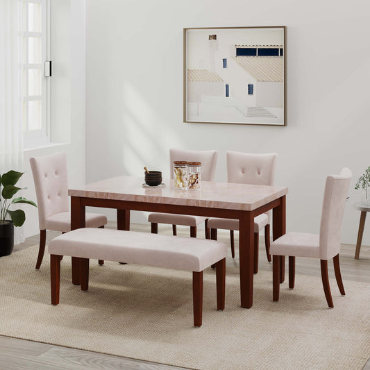 Dining Set 6 seater Marble Top Anemone Estre Maker Near Me