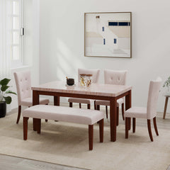 Dining Set 6 seater Marble Top Anemone Estre Maker Near Me