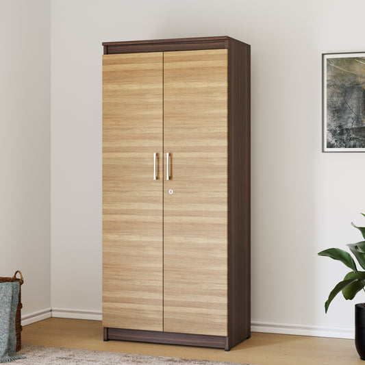 ESTRE Hyacinth 2 Door Wardrobe In Dark Acacia Urban Teak Colour